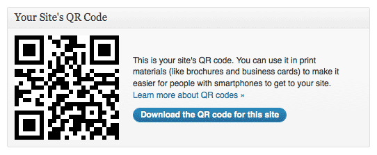 Screenshot of QR code